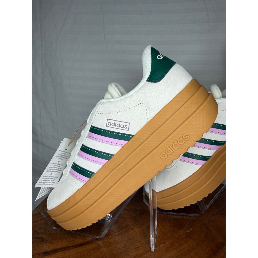 Adidas VL Court Bold Platform Sneakers White Pink Green Gum Women’s 6.5 NWT - Picture 12 of 16